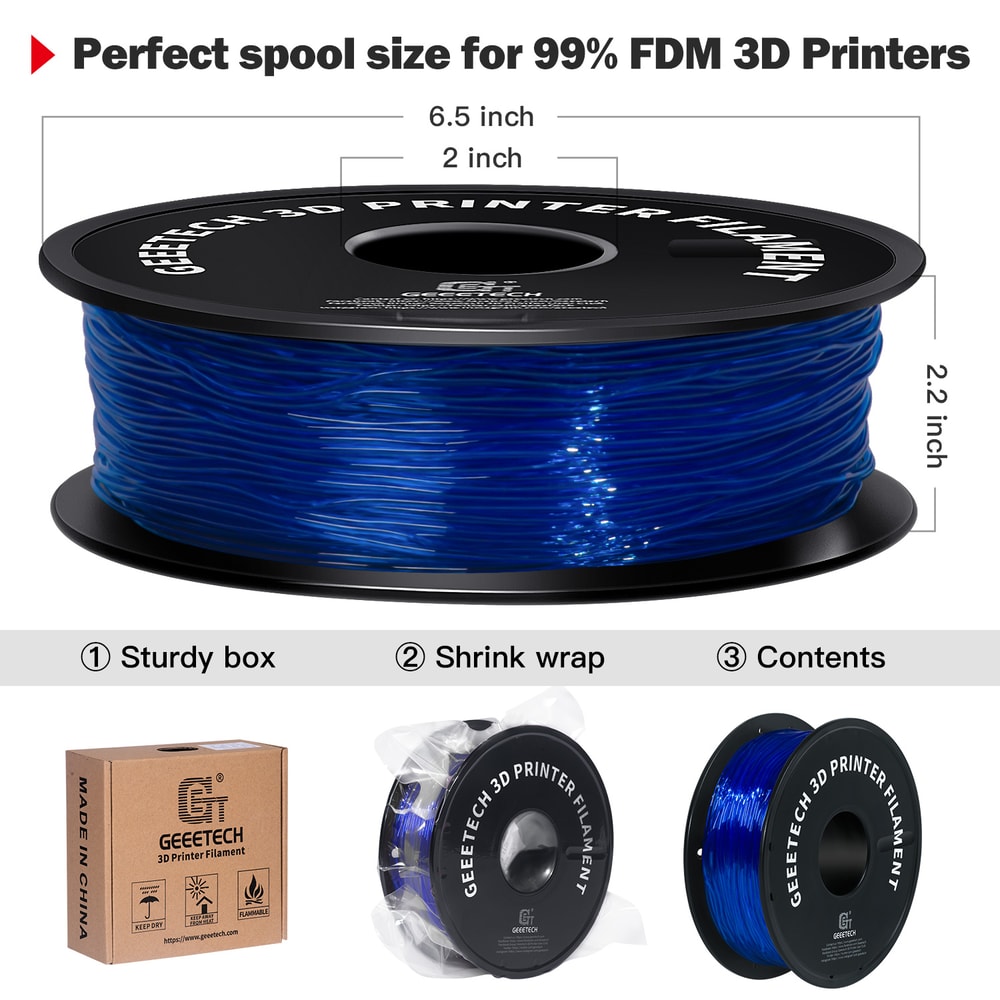 Printer Flexible Filament 1Spool Plastic NonToxic Vacuum Packaging Shore Hardness For Precise Print 15