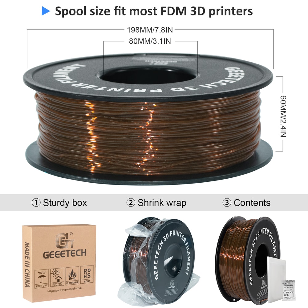 Printer Flexible Filament 1Spool Plastic NonToxic Vacuum Packaging Shore Hardness For Precise Print 16