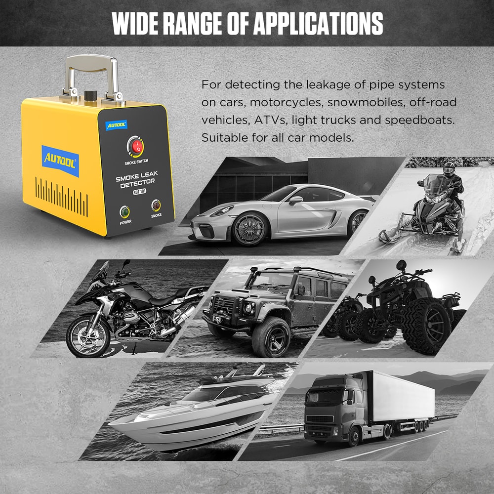 Car Smoke Machine Leak Detector EVAP Pipe Smoking Generator Pipe Leakage Analyzer Smoke Diagnostic 3