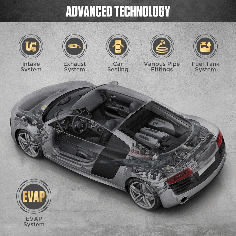 Car Smoke Machine Leak Detector EVAP Pipe Smoking Generator Pipe Leakage Analyzer Smoke Diagnostic 0