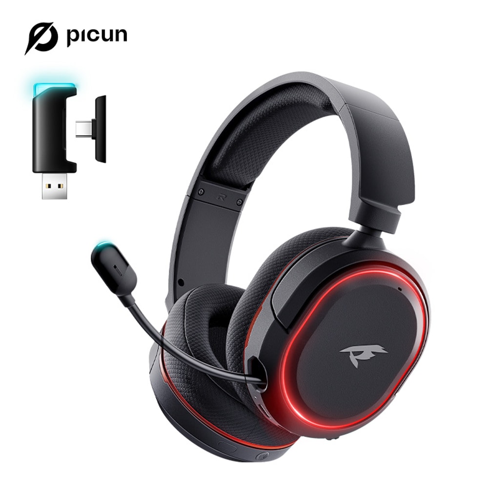 Wireless Gaming Headset Bluetooth Headphones Low Latency Surround ENC Mic Phone Switch 0