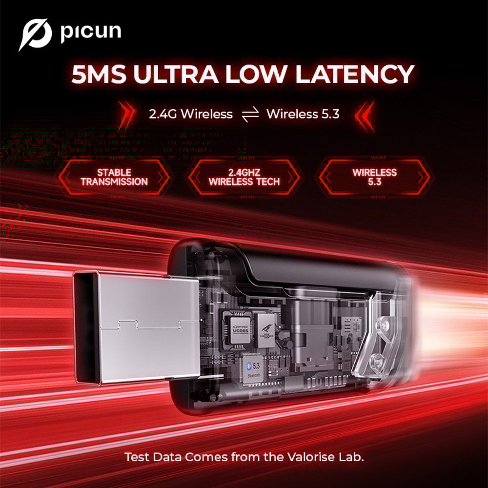 Wireless Gaming Headset Bluetooth Headphones Low Latency Surround ENC Mic Phone Switch 1