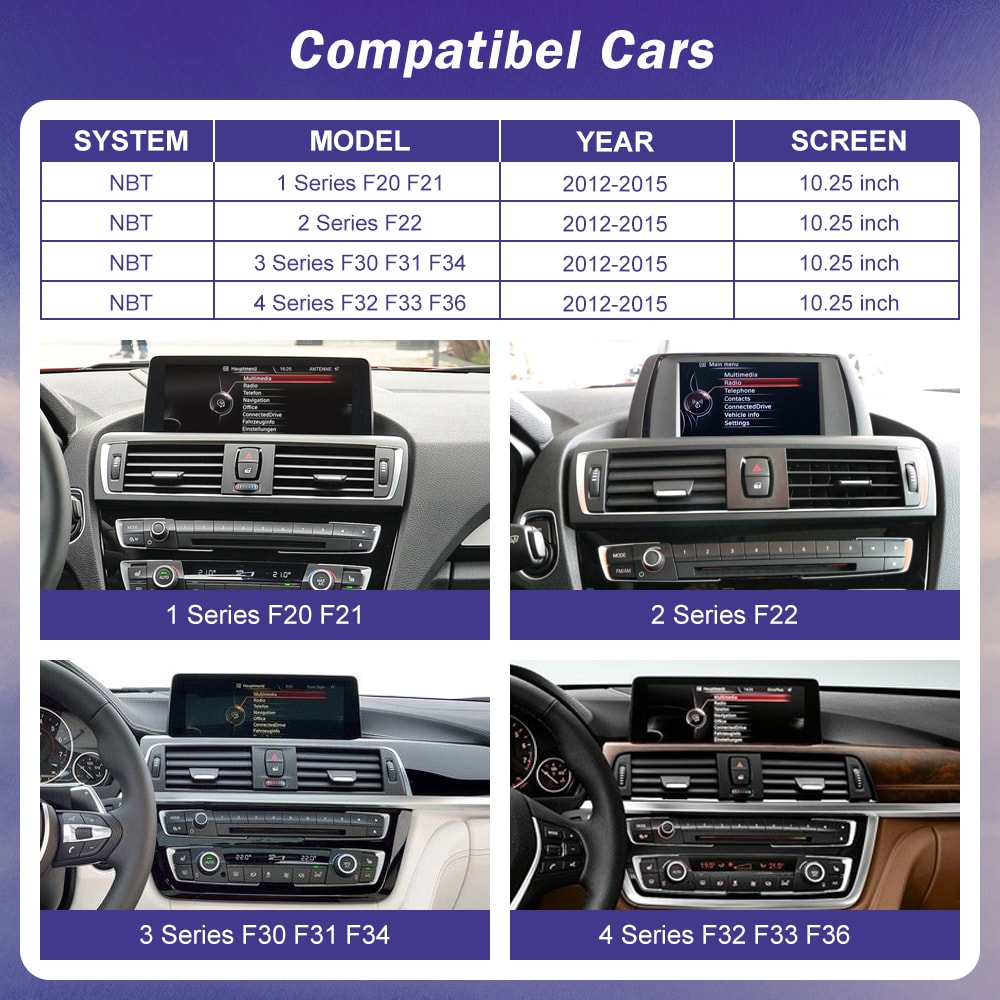 Multimedia Touch Screen For BMW Series Android Auto NBT System Wireless Carplay 1