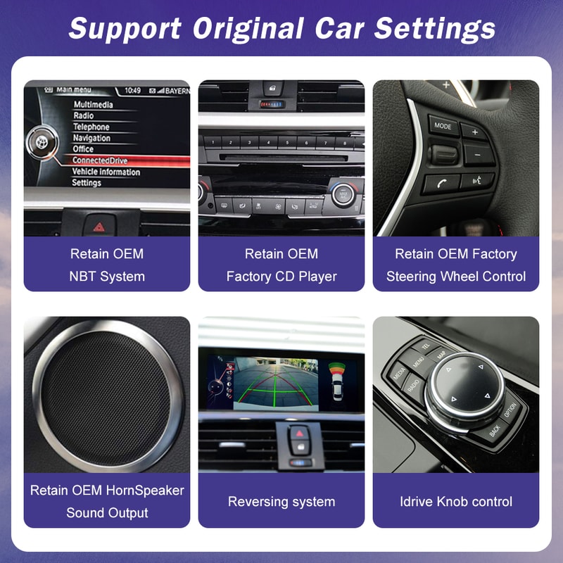 Multimedia Touch Screen For BMW Series Android Auto NBT System Wireless Carplay 4