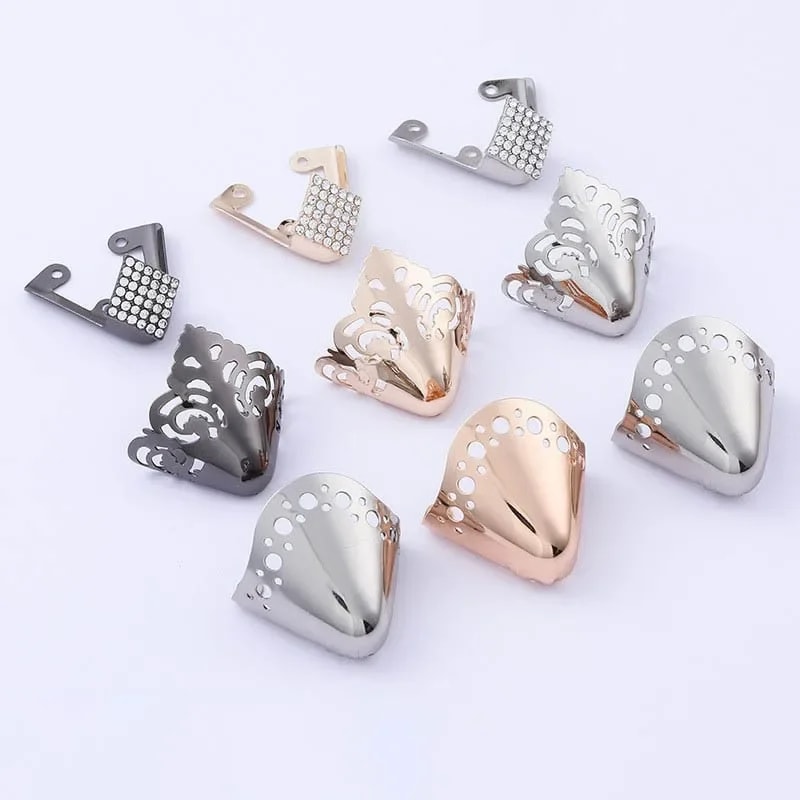 Women High Heel Metal Toe Cap Protector, Wear and Tear Concealer, Anti-Kicking Leather Shoes, Point Protector Accessory