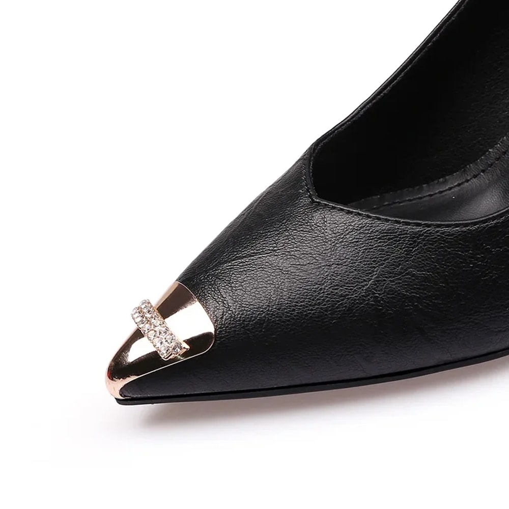 Women High Heel Metal Toe Cap Protector, Wear and Tear Concealer, Anti-Kicking Leather Shoes, Point Protector Accessory