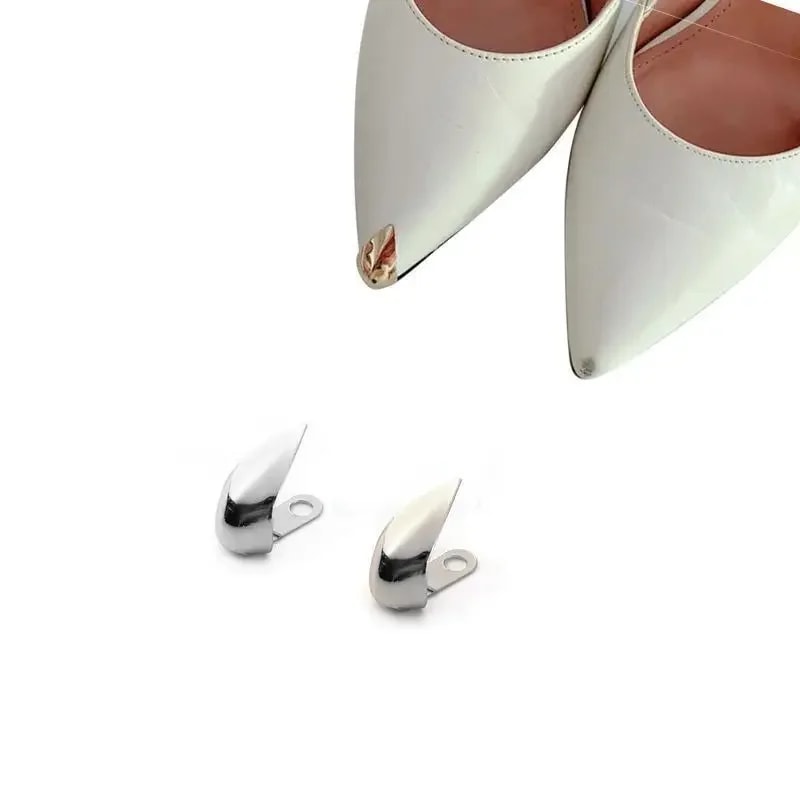 Women High Heel Metal Toe Cap Protector, Wear and Tear Concealer, Anti-Kicking Leather Shoes, Point Protector Accessory
