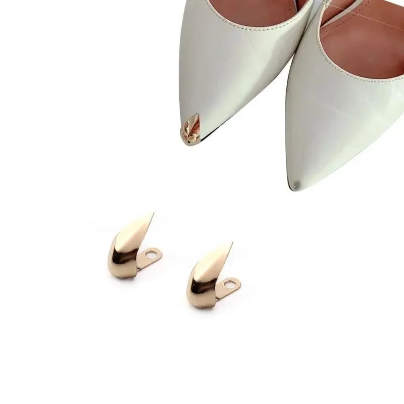 Women High Heel Metal Toe Cap Protector, Wear and Tear Concealer, Anti-Kicking Leather Shoes, Point Protector Accessory