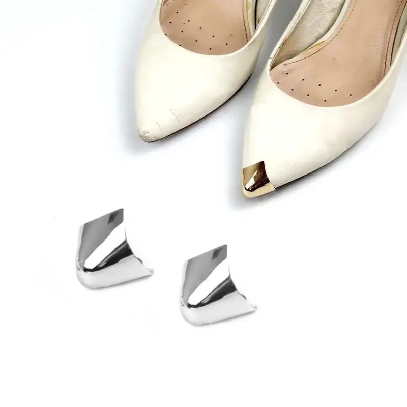 Women High Heel Metal Toe Cap Protector, Wear and Tear Concealer, Anti-Kicking Leather Shoes, Point Protector Accessory