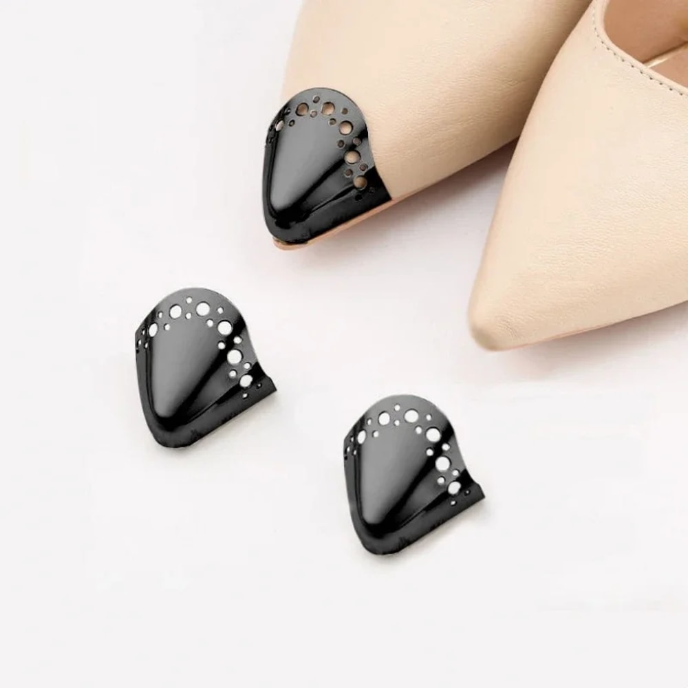 Women High Heel Metal Toe Cap Protector, Wear and Tear Concealer, Anti-Kicking Leather Shoes, Point Protector Accessory