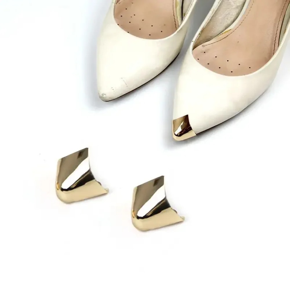 Women High Heel Metal Toe Cap Protector, Wear and Tear Concealer, Anti-Kicking Leather Shoes, Point Protector Accessory