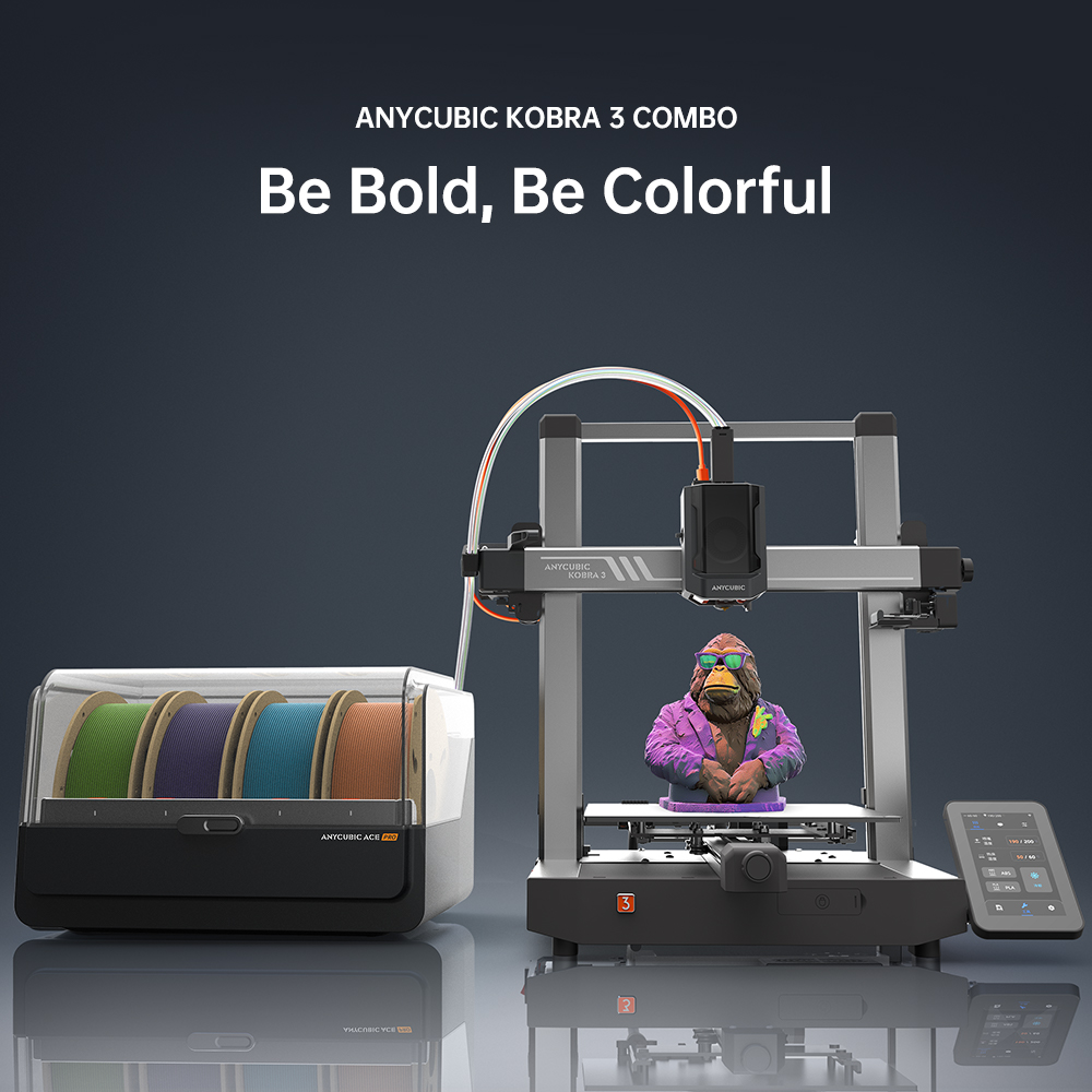 Kobra Combo Version, Multi-Color FDM Printer, Max Printing Speed, Build Size