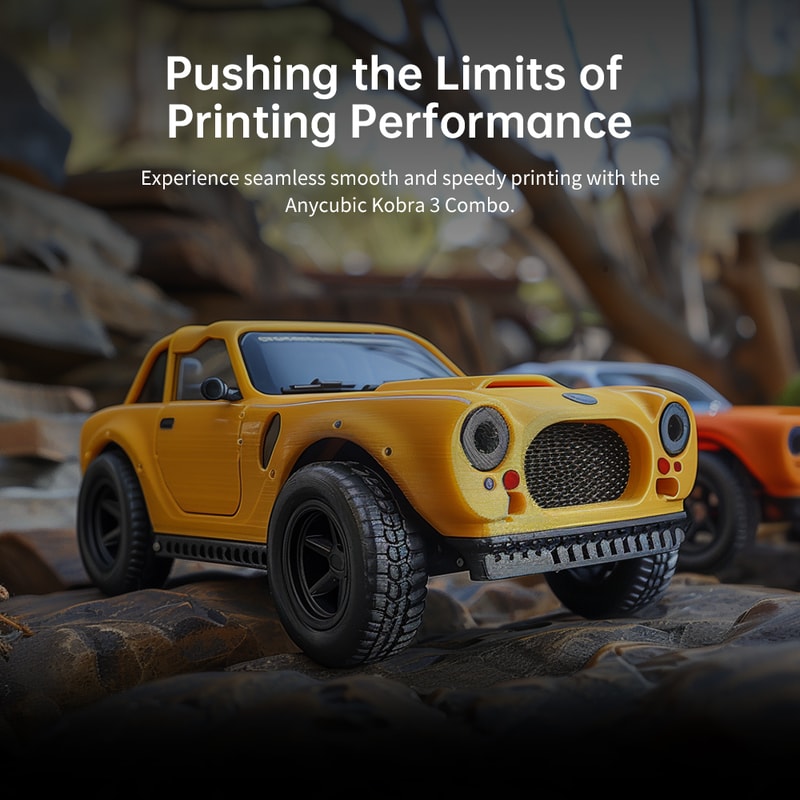 Kobra Combo Version, Multi-Color FDM Printer, Max Printing Speed, Build Size