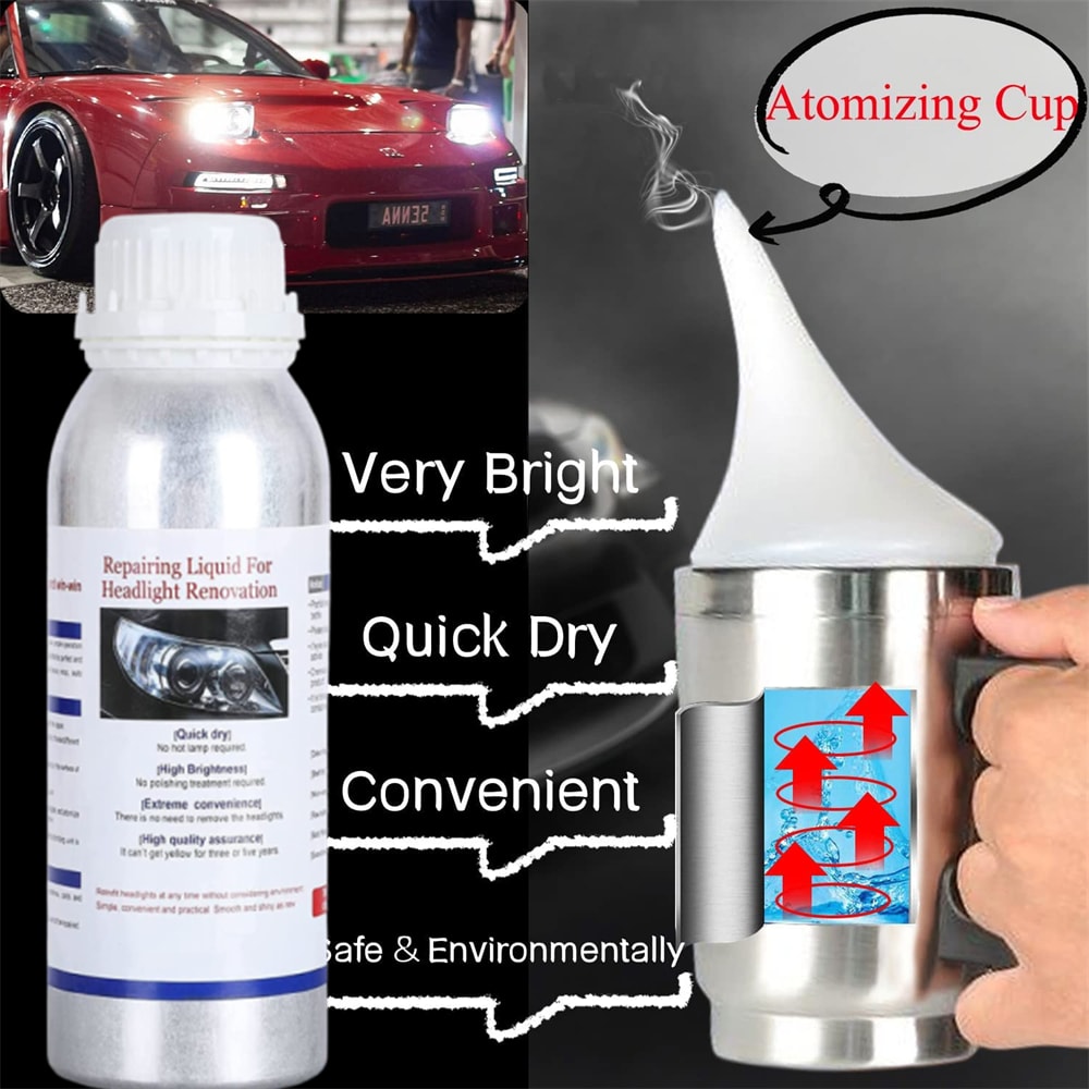 Headlight Polishing Set, Auto Headlight Renovator, Light Restoration Kit, Clean Car Polish, Headlights Renovation Kits