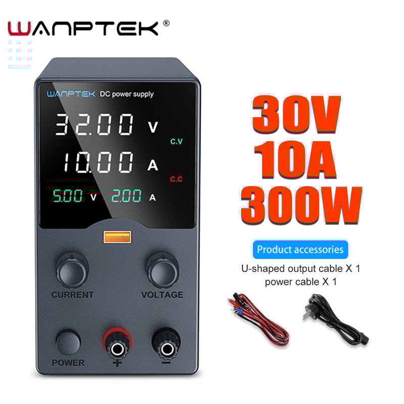 Wanptek DC Power Supply, Adjustable Lab Power Supply, Voltage Regulator, Variable Bench Power Supply for Electronics