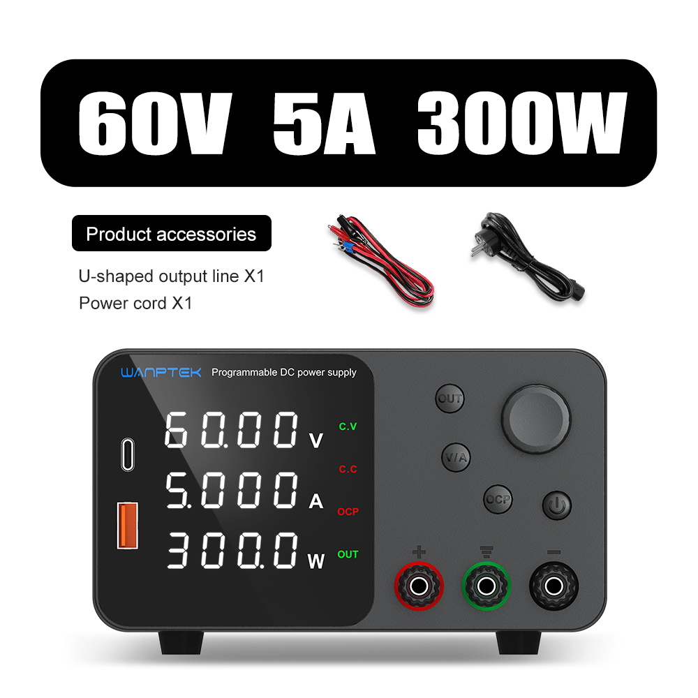 Wanptek DC Power Supply, Adjustable Lab Power Supply, Voltage Regulator, Variable Bench Power Supply for Electronics