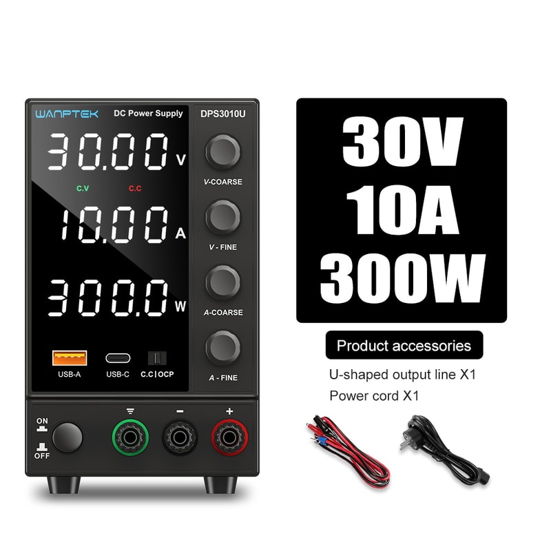Wanptek DC Power Supply, Adjustable Lab Power Supply, Voltage Regulator, Variable Bench Power Supply for Electronics