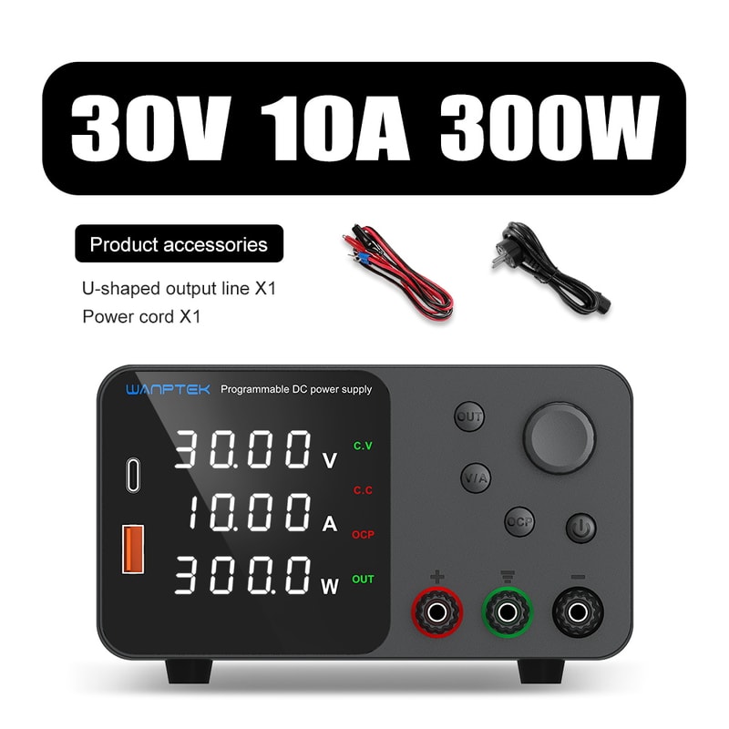 Wanptek DC Power Supply, Adjustable Lab Power Supply, Voltage Regulator, Variable Bench Power Supply for Electronics