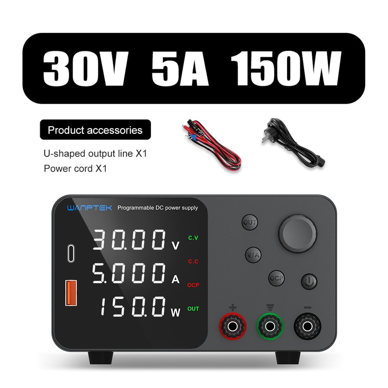 Wanptek DC Power Supply, Adjustable Lab Power Supply, Voltage Regulator, Variable Bench Power Supply for Electronics