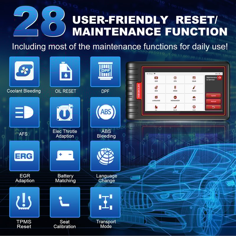 KINGBOLEN CAN FD Auto OBD Scanner Bluetooth Resets All System Car Diagnostic Tools Auto VIN 1