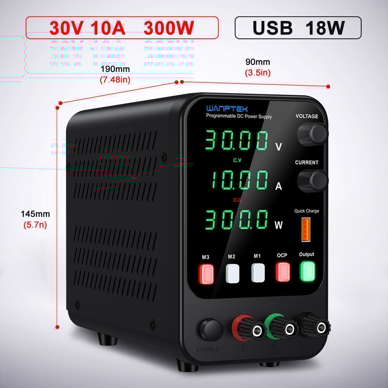 Laboratory Power Supply Adjustable DC Power Supply With USB Fast Charging Regulator 5