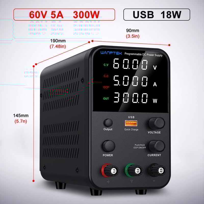 Laboratory Power Supply Adjustable DC Power Supply With USB Fast Charging Regulator 10