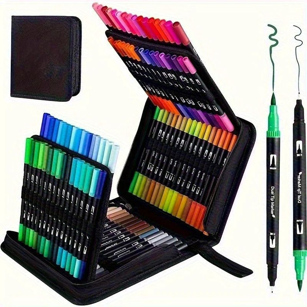 Dual Tip Brush Pens For Smooth Coloring Lettering And Clean Detail Lines 0