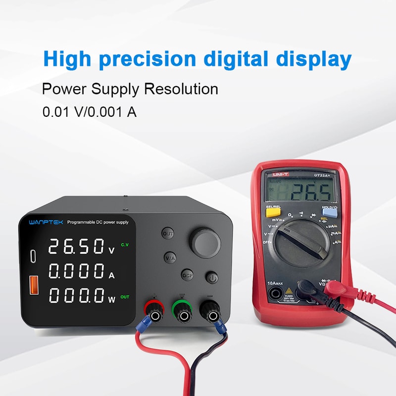 Wanptek Laboratory Power Supply Adjustable Voltage Current USB Fast Charging DC Power Supply For La 2
