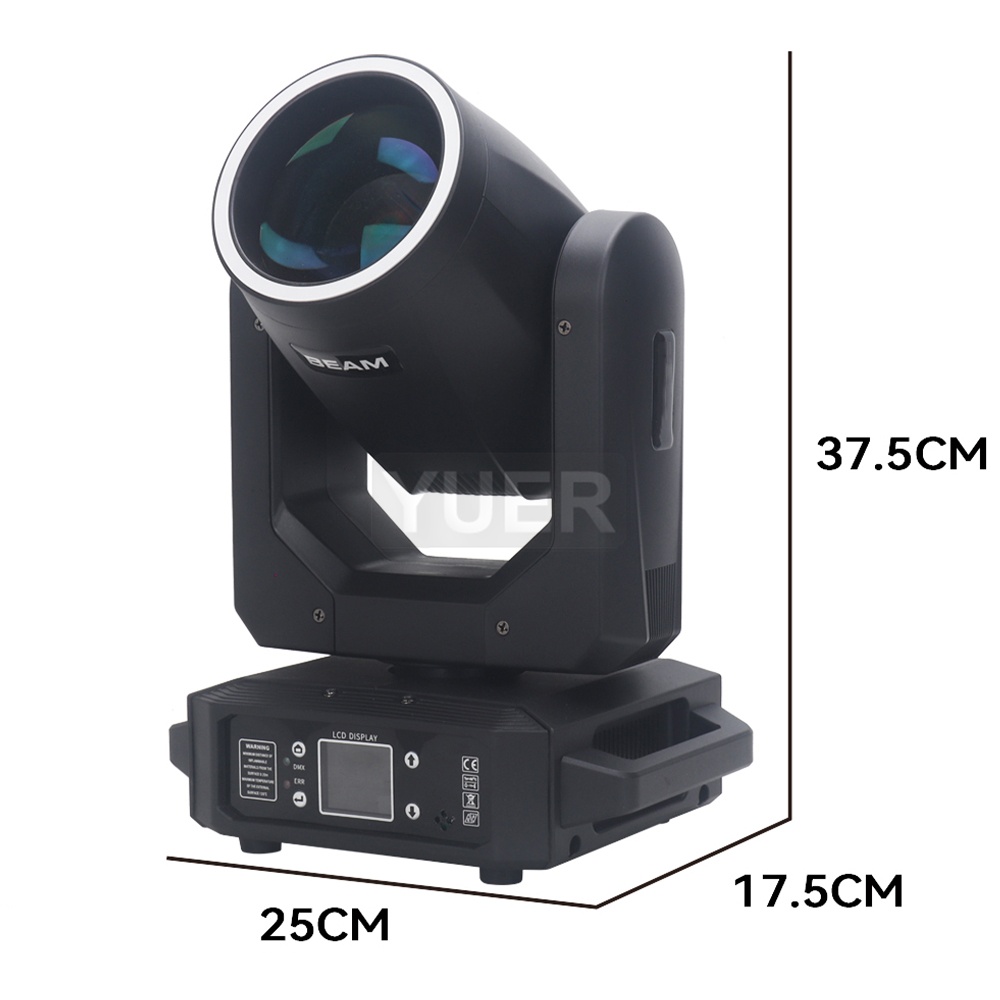 LED With Ring Moving Head Light BeamSpot Rotating Prisms Rainbow Effect DMX Stage Disco Light 2