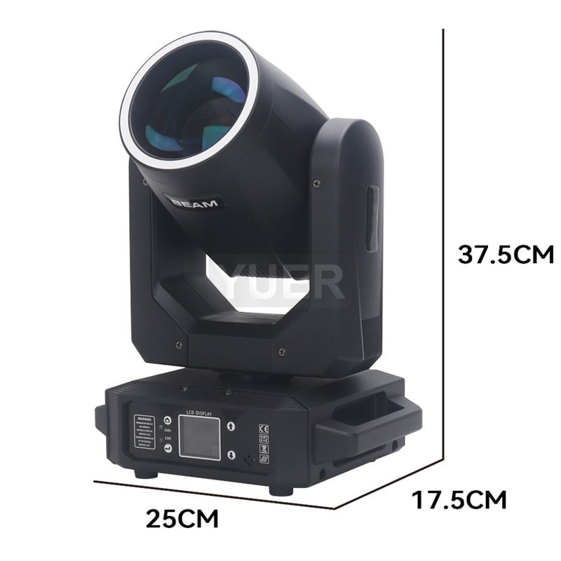 LED With Ring Moving Head Light BeamSpot Rotating Prisms Rainbow Effect DMX Stage Disco Light 2