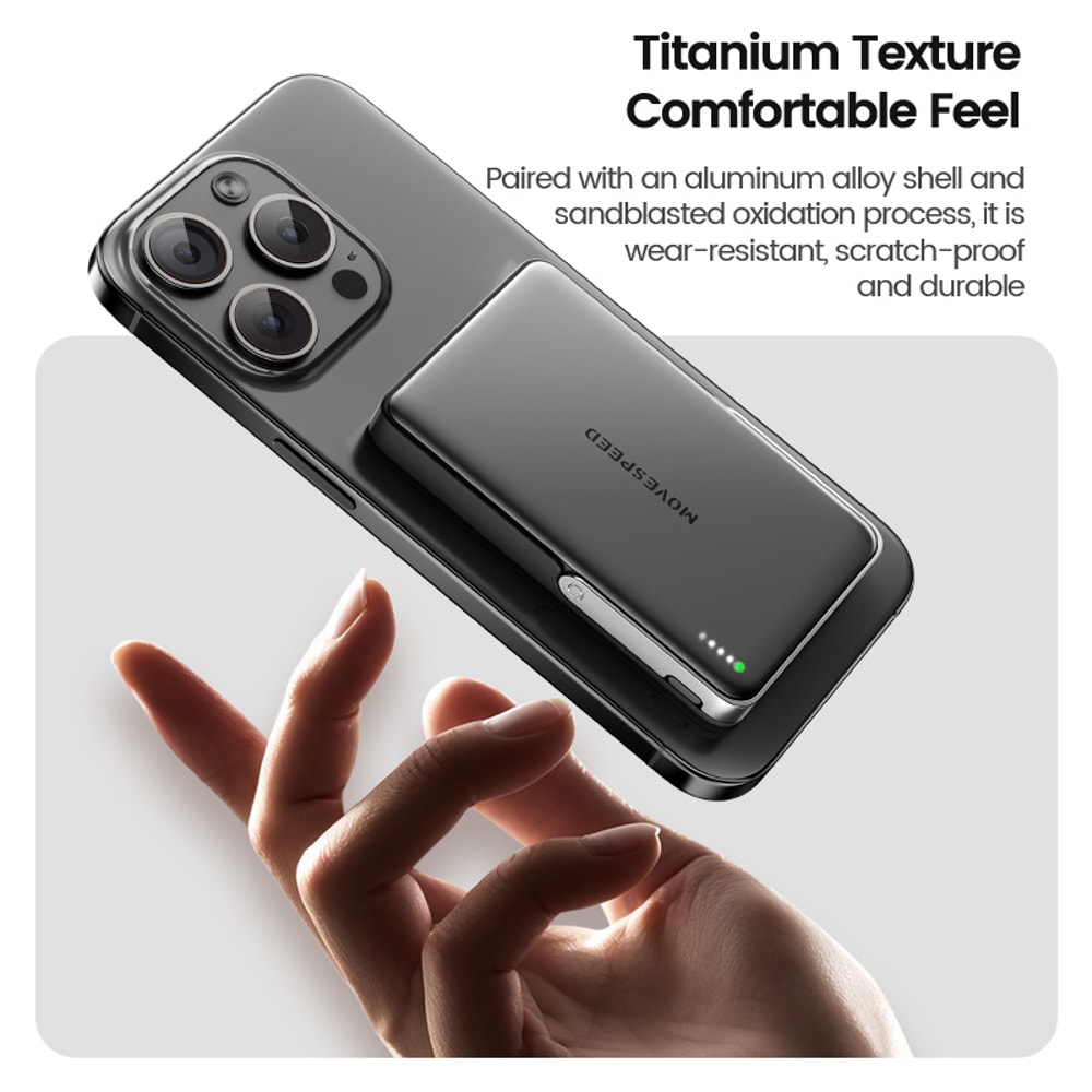 Magnetic Power Bank Wireless Portable External Battery Stand For MagSafe PowerBank For IPhone 5