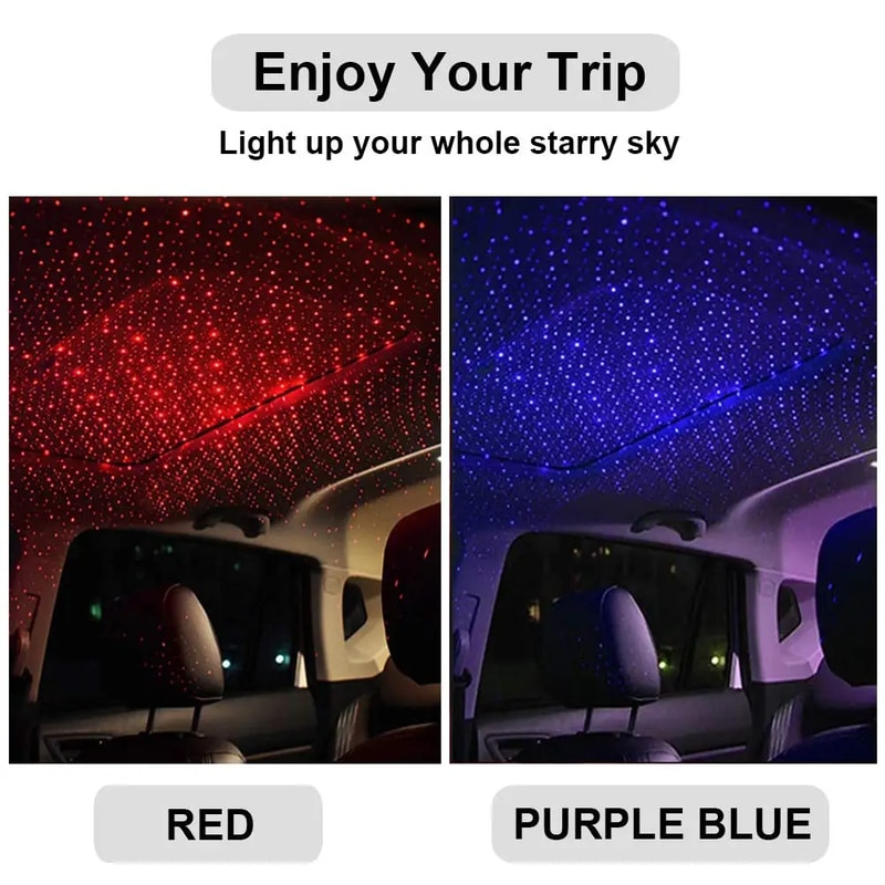Romantic LED Starry Sky Night Light USB Galaxy Star Projector Lamp For Car Roof Room Ceiling Decor 3