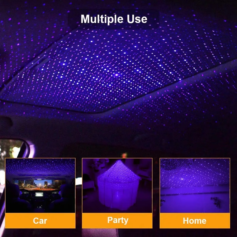 Romantic LED Starry Sky Night Light USB Galaxy Star Projector Lamp For Car Roof Room Ceiling Decor 4