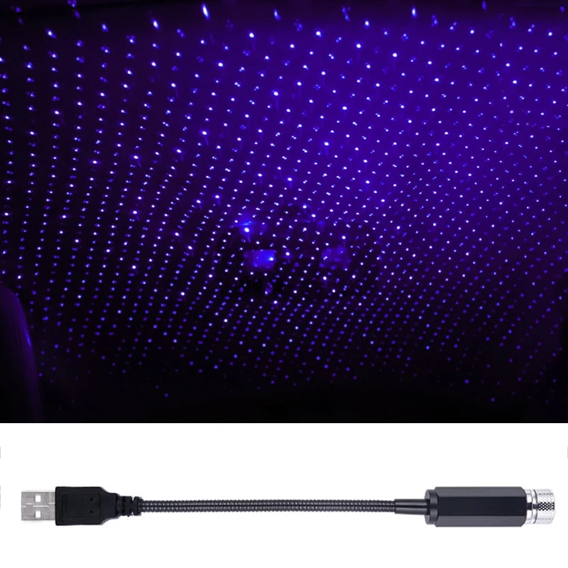 Romantic LED Starry Sky Night Light USB Galaxy Star Projector Lamp For Car Roof Room Ceiling Decor 6