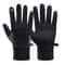 Black Winter Warm Full Fingers Waterproof Cycling Gloves, Touch Screen Fleece Gloves for Running Motorcycle Ski Sports