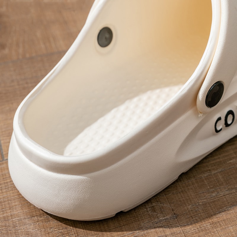 Womens Mens Slippers Summer Anti Slip Couple Hollow Covered Toe Indoor Outdoor Thick Bottom Sandals