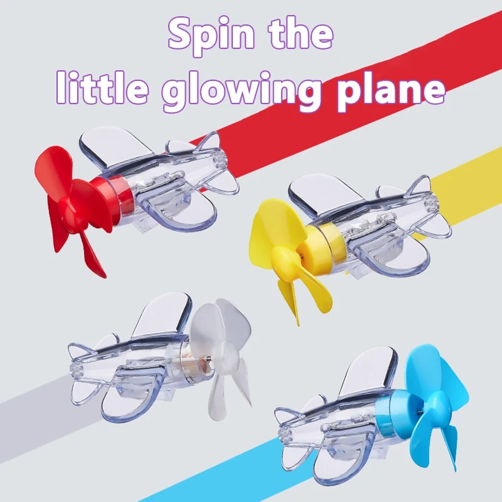 Wind Powered LED Airplane Ornament For Motorcycles Handbar Car Rearview Mirror Rotating LED Lights 1