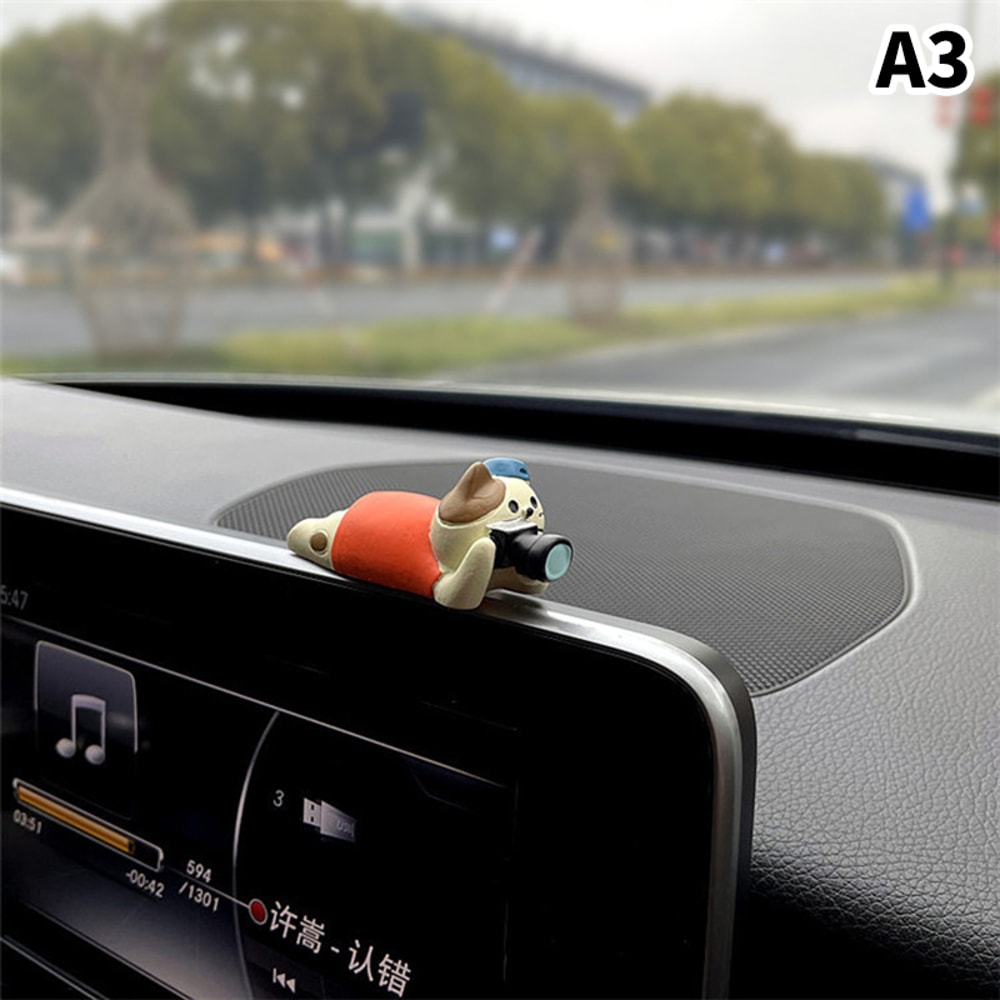 Cute Car Interior Decoration Ornaments Mini Cat Action Figure Auto Dashboard Rearview Mirror Decora 8