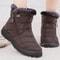 Womens Boots Winter Shoes Women Ankle Boots With Fur Low Heels Winter Boots Snow Waterproof Botas 2