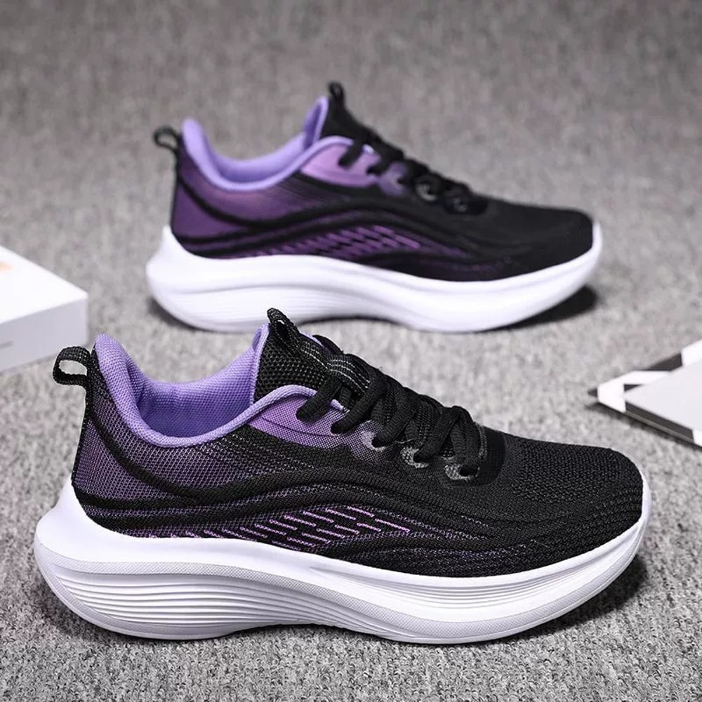 Womens Knit Running Shoes Ultra Lightweight Mesh Sneakers With Cloud Cushioning Gym Walking Shoes 6