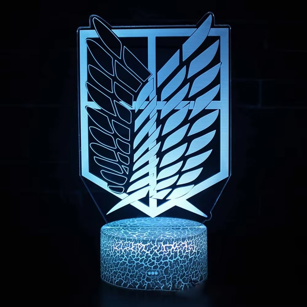 Anime Attack on Titan Gamer Lamp LED Night Light with Remote Control, Bedroom Figures Lamps for Home, Decorative Night