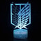 Anime Attack on Titan Gamer Lamp LED Night Light with Remote Control, Bedroom Figures Lamps for Home, Decorative Night
