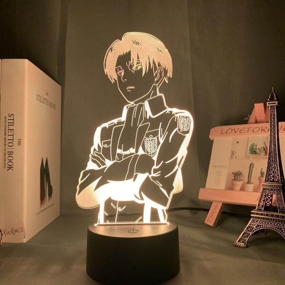 Anime Attack on Titan Gamer Lamp LED Night Light with Remote Control, Bedroom Figures Lamps for Home, Decorative Night