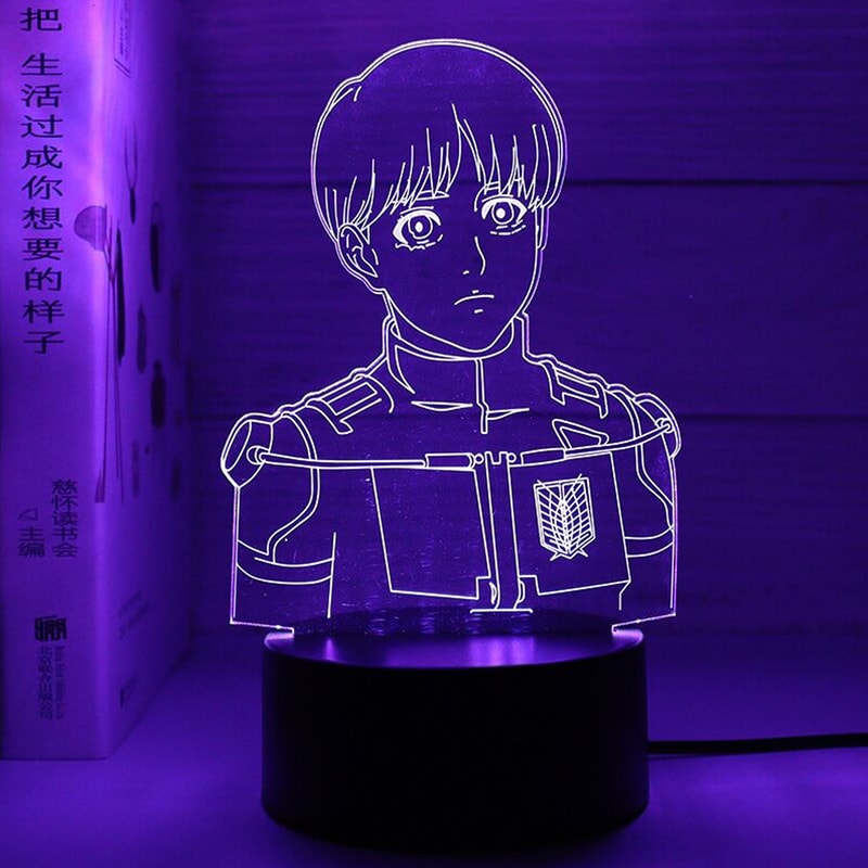 Anime Attack on Titan Gamer Lamp LED Night Light with Remote Control, Bedroom Figures Lamps for Home, Decorative Night