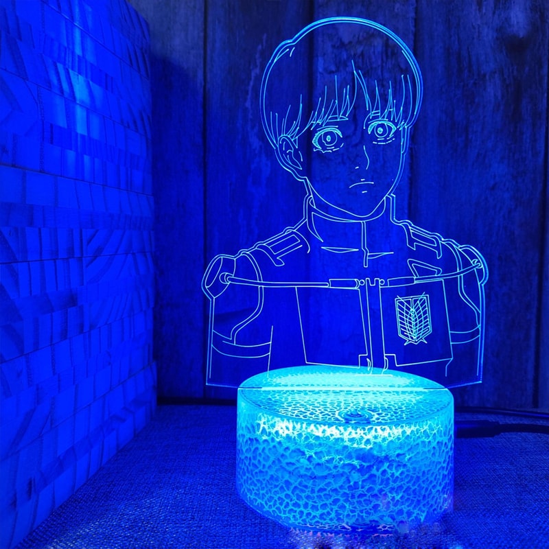 Anime Attack on Titan Gamer Lamp LED Night Light with Remote Control, Bedroom Figures Lamps for Home, Decorative Night