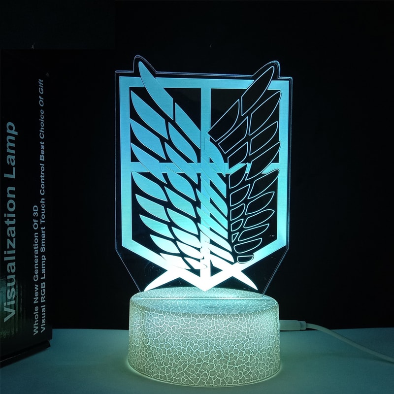 Anime Attack on Titan Gamer Lamp LED Night Light with Remote Control, Bedroom Figures Lamps for Home, Decorative Night