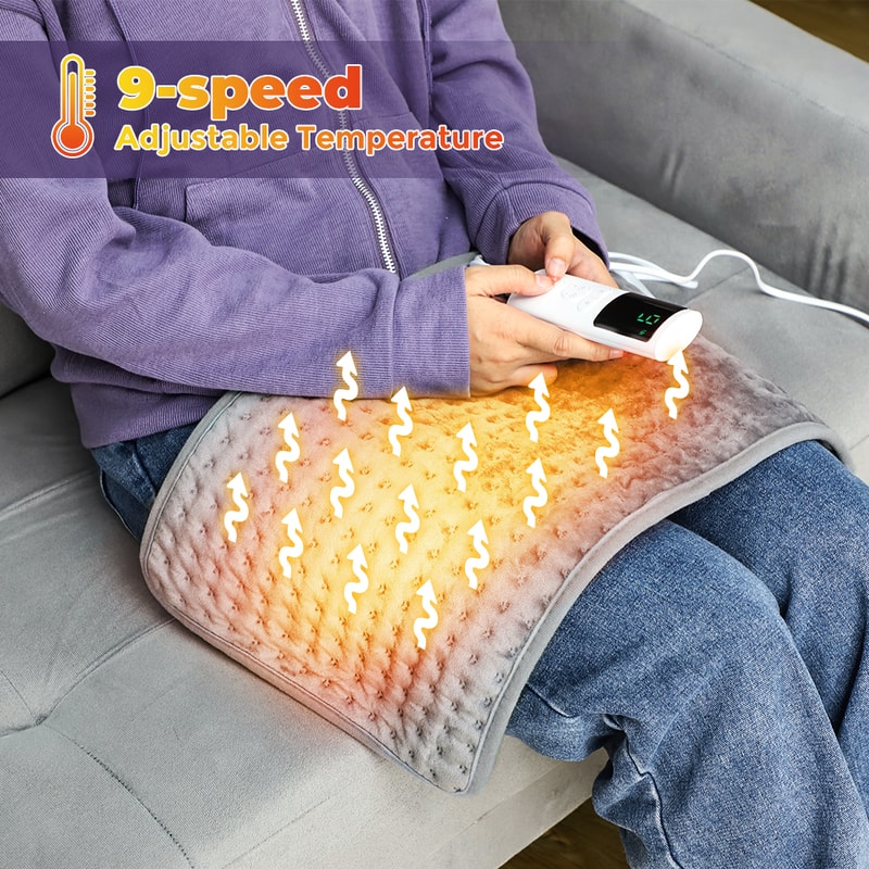 Electric Heating Pad Blanket Timer Heating Pad For Shoulder Neck Back Spine Leg Winter Warm Relief 4