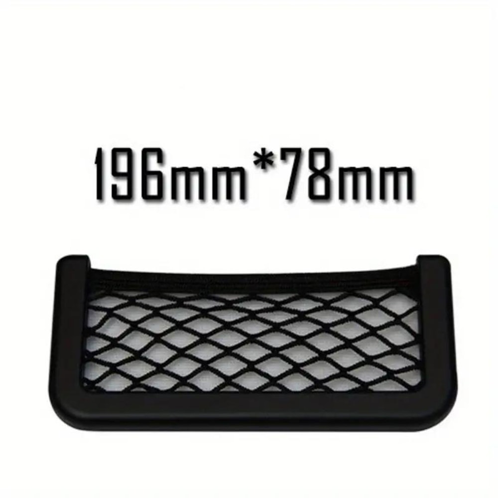 Car Storage Bag Net Adhesive Auto Seat Organizer Door Side Net Pocket Multifunction Resilient Car S 7