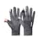 Faux Suede Gloves Winter Men, Soft Anti-Slip Gloves for Cycling, Hiking, Driving, Windproof Flip-Top, Ribbed Cuff Gloves