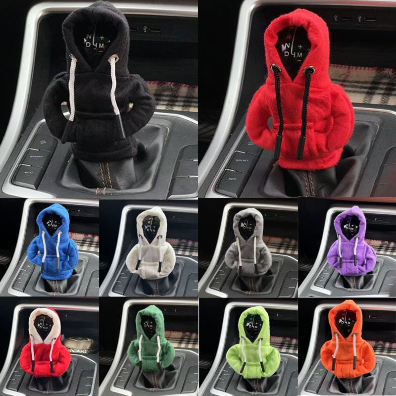 Car Gear Shift Hoodie Cover, Shift Cover Gear Handle Decoration, Fit Manual Automatic Universal Car Shift Lever Interior